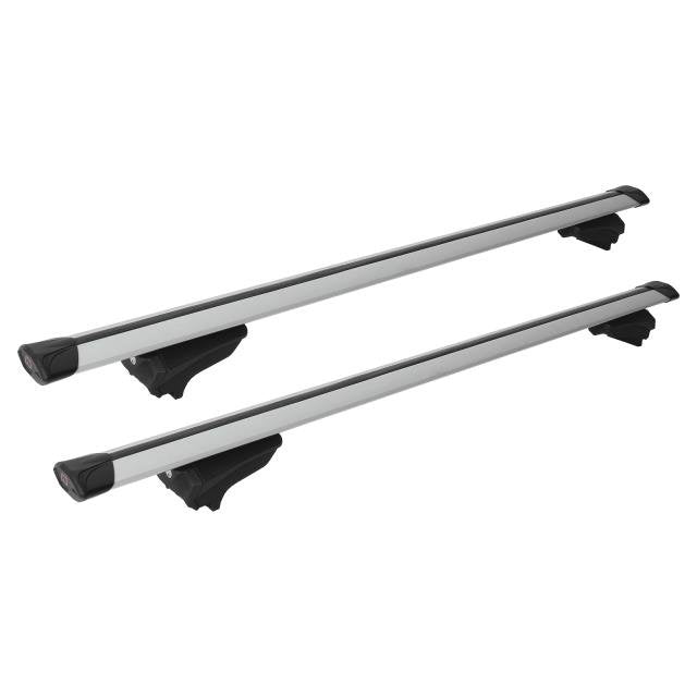 G3 Airflow silver aluminium aero Roof Bars for Ford Fiesta Active, 2017 Onwards, With Solid Rails