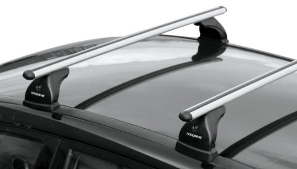 Nordrive Alumia silver aluminium aero  Roof Bars for Peugeot 207, 2006-2014