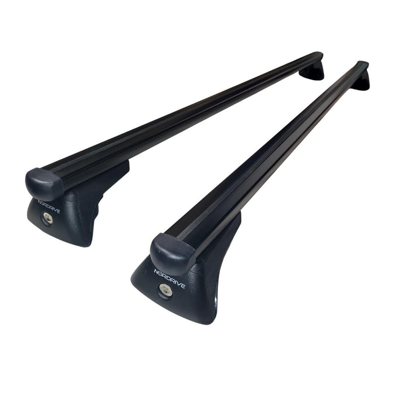 Nordrive Helio black aluminium aero Roof Bars for BMW 3 Series Touring (G1), 2019 Onwards, with Solid Roof Rails