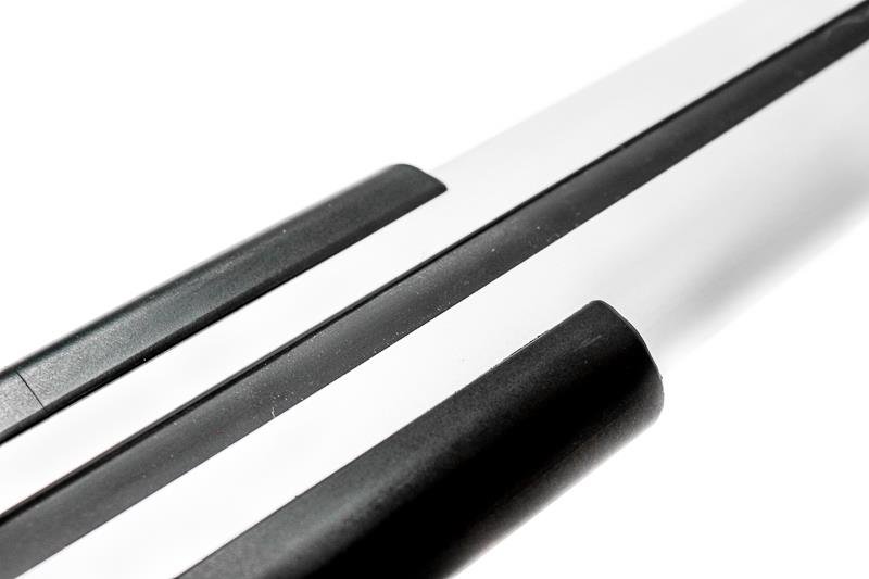 Aguri Runner II silver aluminium aero Roof Bars for Audi A6, 2018 Onwards, with Solid Roof Rails