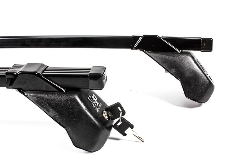 La Prealpina LP47 black steel square Roof Bars for 2008 II 2019 Onwards (Without Roof Rails)