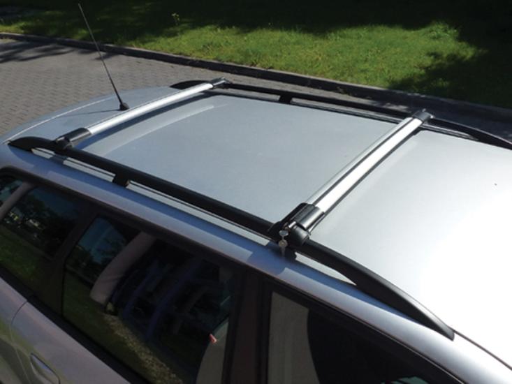 Aguri Prestige II silver aluminium aero Roof Bars for Volkswagen Golf V Plus 2009-2014 With Raised Roof Rails