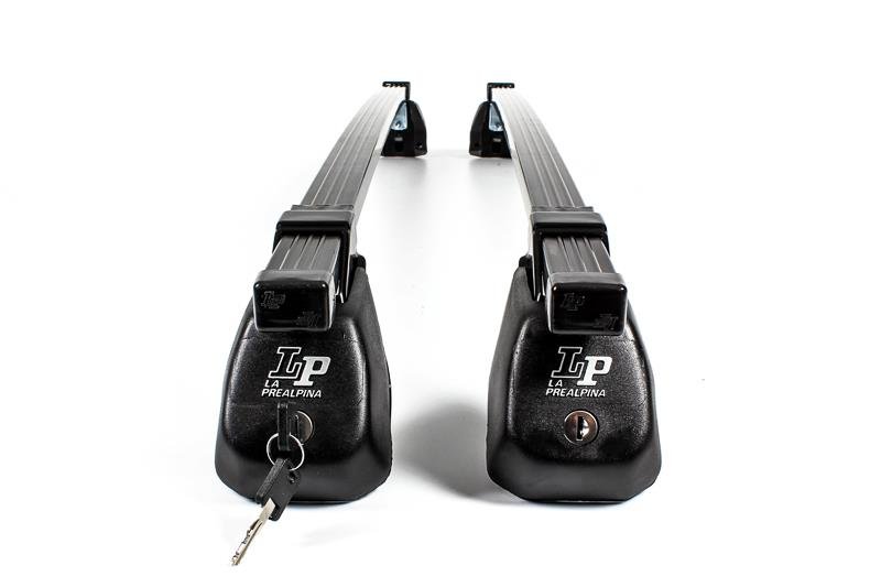 La Prealpina LP64 black steel square Roof Bars for Porsche Cayenne 2002-2010 With T-Track System