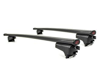 G3 Clop black steel aero Roof Bars for Vauxhall ZAFIRA Mk II 2005 to 2014 (With Solid Integrated Roof Rails)