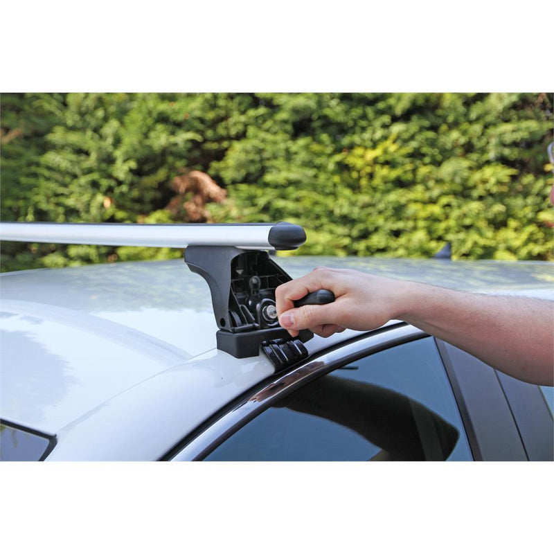 Nordrive Alumia silver aluminium aero  Roof Bars for Ford Focus II Estate 2004-2011, Without Roof Rails or T-Track, With Fix Points
