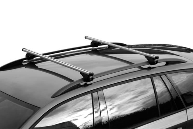 Nordrive Helio silver aluminium aero Roof Bars for Mitsubishi PAJERO SPORT II 2008-2016, With Raised Roof Rails
