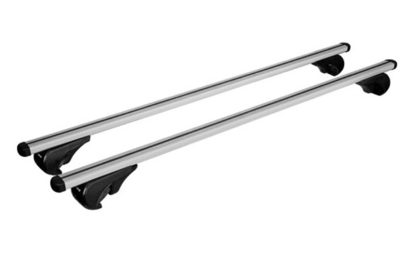 Nordrive Helio silver aluminium aero  Roof Bars for Fiat STILO Multi Wagon 2003 to 2008 (With Raised Roof Rails)