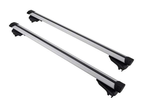 G3 Airflow silver aluminium aero Roof Bars for Audi A6 Avant 2005 to 2011 (With Solid Integrated Roof Rails)