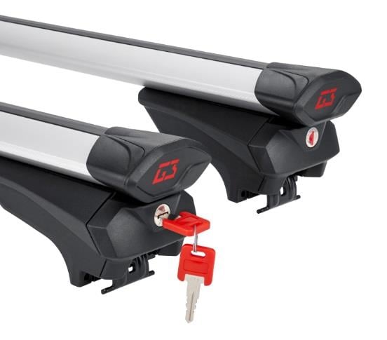 G3 Airflow silver aluminium aero Roof Bars for DR Italy DR6 2013 Onwards (With Solid Integrated Roof Rails)