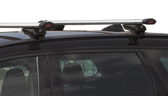G3 Airflow silver aluminium aero Roof Bars for Ford Fiesta Active, 2017 Onwards, With Solid Rails