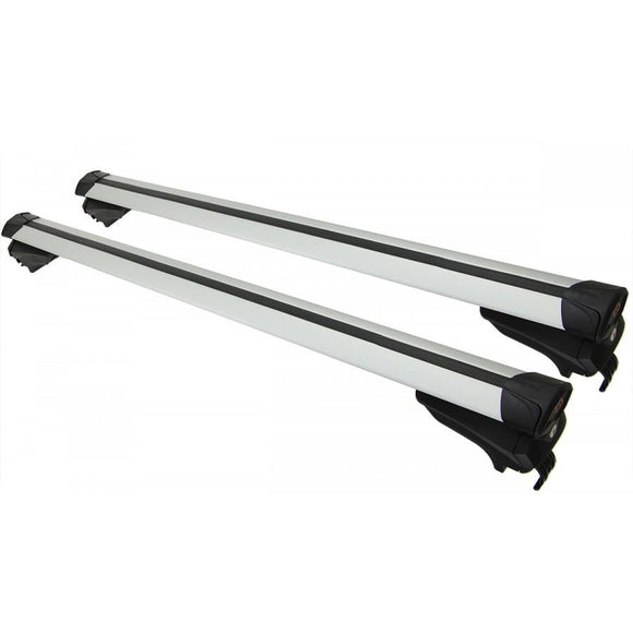 G3 Airflow silver aluminium aero Roof Bars for DR Italy DR6 2013 Onwards (With Solid Integrated Roof Rails)