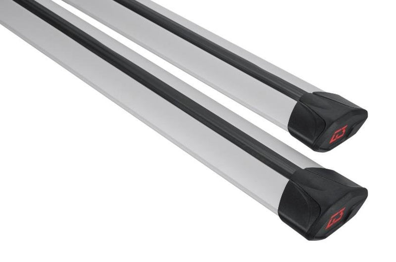 G3 Airflow silver aluminium aero Roof Bars for Opel Vectra C Estate, 2003-2008, with Solid Rails
