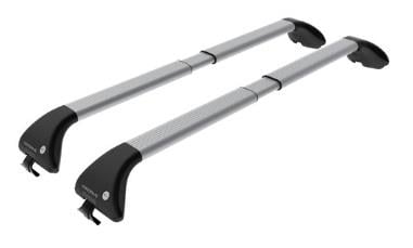 Nordrive Snap silver aluminium aero  Roof Bars for Audi A6 Avant 2005-2011, with Solid Roof Rails