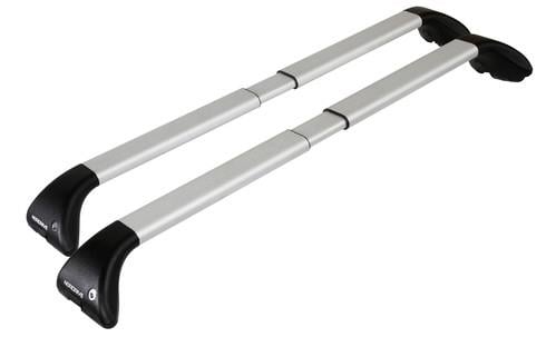 Nordrive Snap silver aluminium aero  Roof Bars for Audi Q7 2006-2015, with Solid Roof Rails
