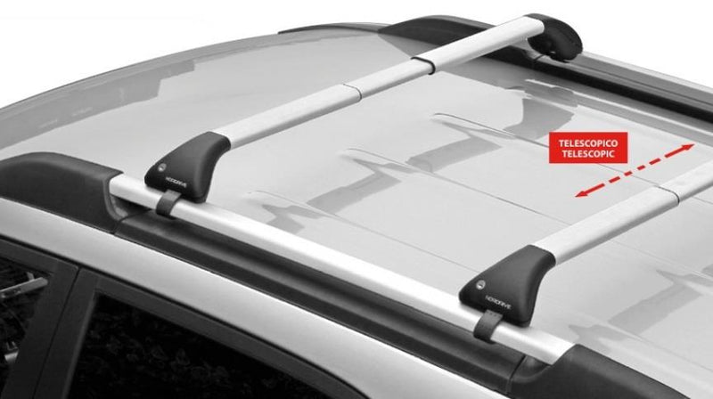 Nordrive Snap silver aluminium aero  Roof Bars for Vauxhall COMBO Box Body / Estate 2018 Onwards (With Raised Roof Rails)