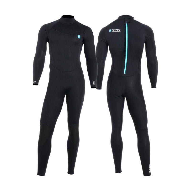 MDNS Pioneer Fullsuit 5|4|3mm Steamer Men's Wetsuit - Black and Teal - Size ML