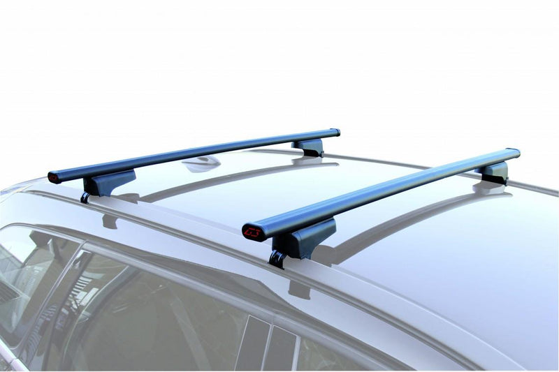 G3 Clop black steel aero Roof Bars for Opel ASTRA H Estate 2004 to 2009 (With Solid Integrated Roof Rails)