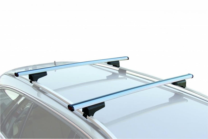 G3 Clop silver aluminium aero Roof Bars for Volkswagen Cross-Up 2014 Onwards (With Solid Integrated Roof Rails)