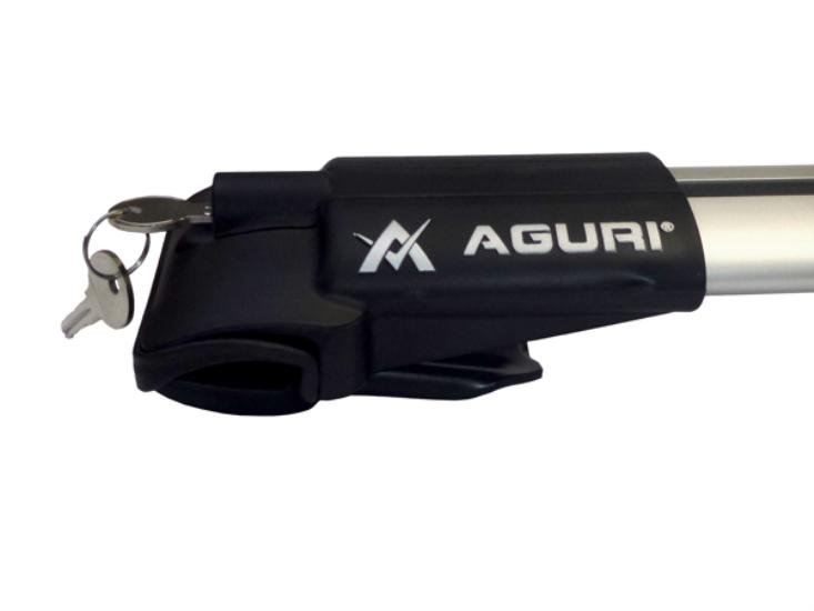 Aguri Prestige II silver aluminium aero Roof Bars for Volkswagen Caddy Alltrack Box 2015 Onwards