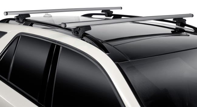 G3 Open silver aluminium aero Roof Bars for Toyota RAV 4 III 2005 to 2012 (With Raised Roof Rails)