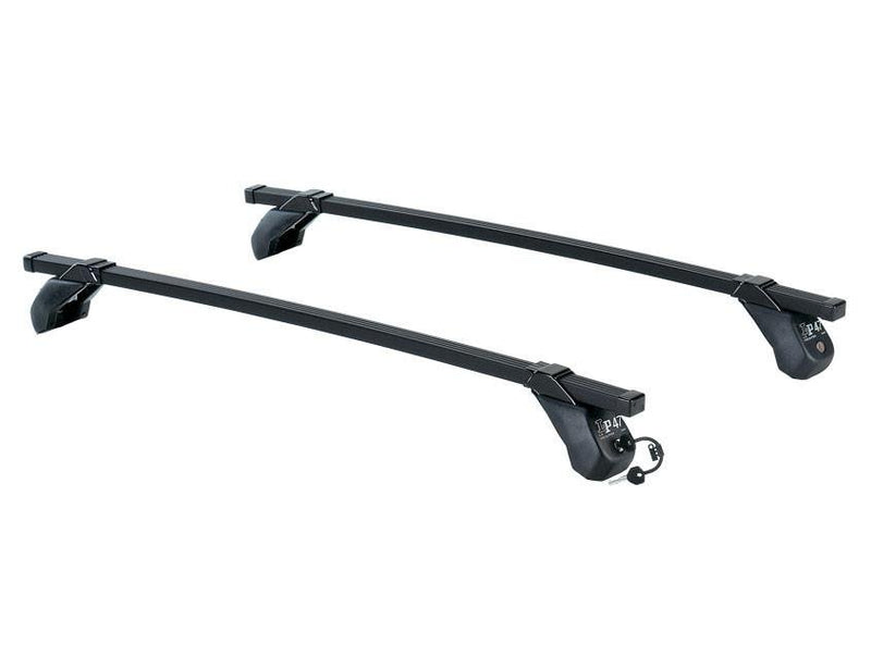 La Prealpina LP64 black steel square Roof Bars for Porsche Cayenne 2002-2010 With T-Track System