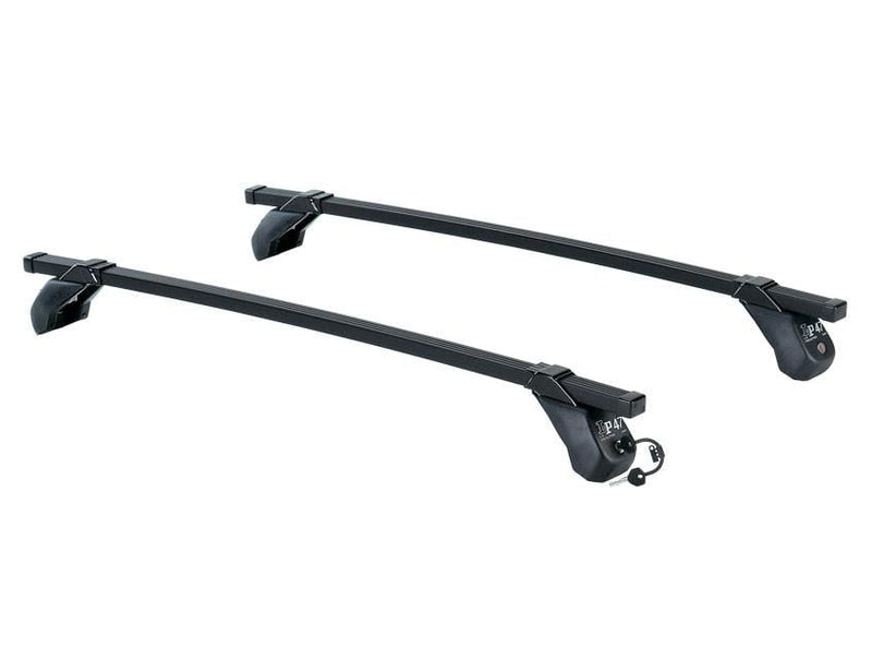 La Prealpina LP64 black steel square Roof Bars for Nissan Rogue 2014 Onwards (Without Roof Rails)