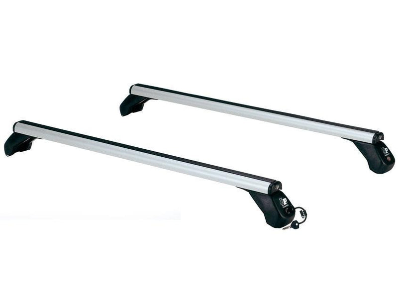 La Prealpina LP49 silver aluminium aero Roof Bars for Isuzu D-Max 2002-2015