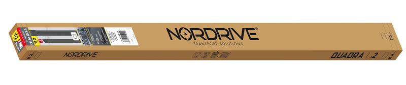 Nordrive Quadra black steel square Roof Bars for Peugeot 208 II 2019 Onwards