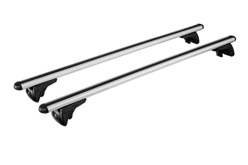 Nordrive Alumia silver aluminium aero  Roof Bars for Audi A6 Avant 2005 to 2011 (With Solid Integrated Roof Rails)