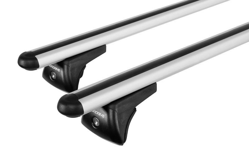 Nordrive Alumia silver aluminium aero  Roof Bars for Opel ASTRA H Estate 2004 to 2009 (With Solid Integrated Roof Rails)