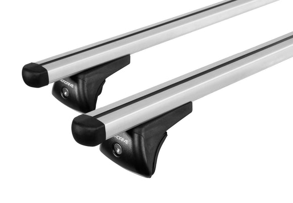 Nordrive Helio silver aluminium aero Roof Bars for BMW 3 Series Touring (G1), 2019 Onwards, with Solid Roof Rails