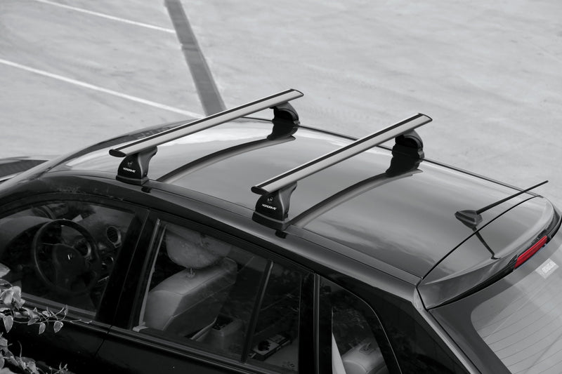 Nordrive Silenzio silver aluminium wing Roof Bars for Renault CLIO III, 5 Door, 2005-2012