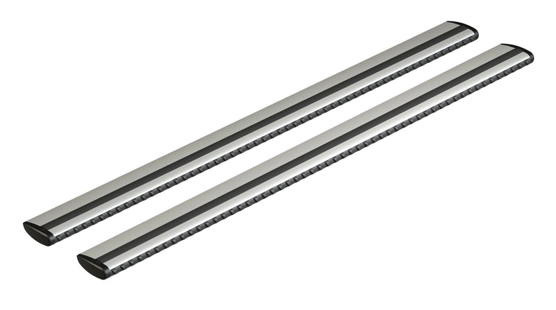 Nordrive Silenzio silver aluminium wing Roof Bars for Chevrolet Tacuma 2005-2011 With Raised Roof Rails