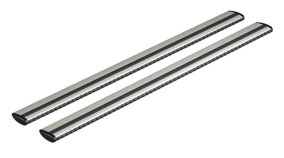 Nordrive Silenzio silver aluminium wing Roof Bars for Ford GALAXY 2006 to 2015 (With Solid Integrated Roof Rails)