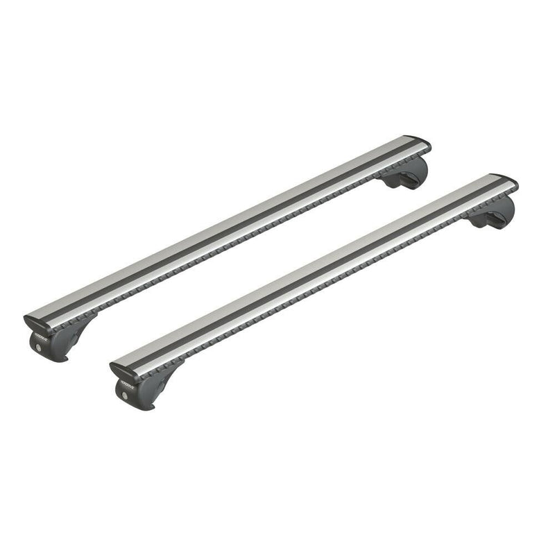 Nordrive Silenzio silver aluminium wing Roof Bars for Fiat Croma 2005-2011 With Raised Roof Rails