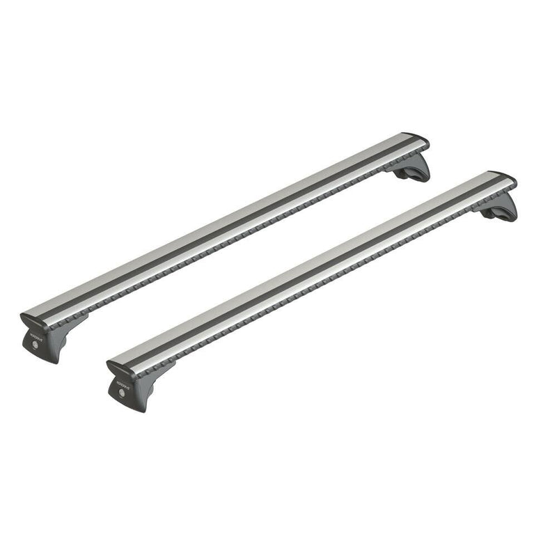 Nordrive Silenzio silver aluminium wing Roof Bars for Vauxhall ASTRA MK V Estate 2004 to 2009 (With Solid Integrated Roof Rails)