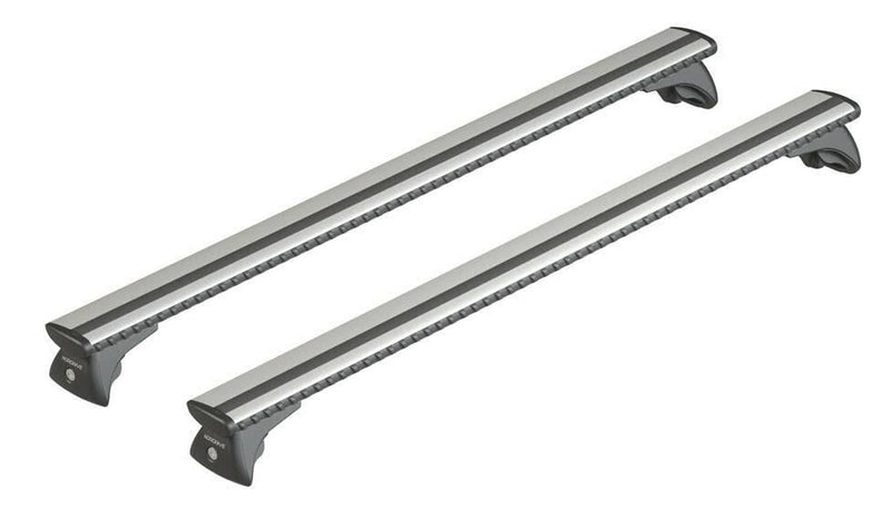 Nordrive Silenzio silver aluminium wing Roof Bars for Holden Zafira MPV 1999-2006, With Raised Roof Rails