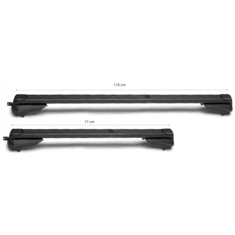 G3 Infinity steel steel aero Roof Bars for Vauxhall Vectra MkII Estate 2003-2008, with Solid Rails