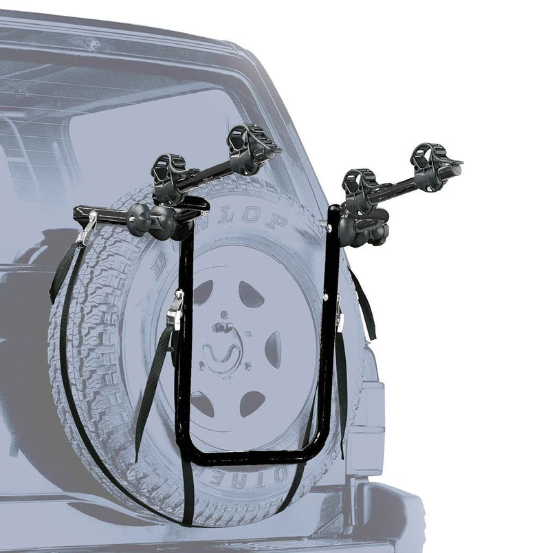 Peruzzo 4x4 black wheel mounted bike rack (spare wheel mount) - 2 bikes