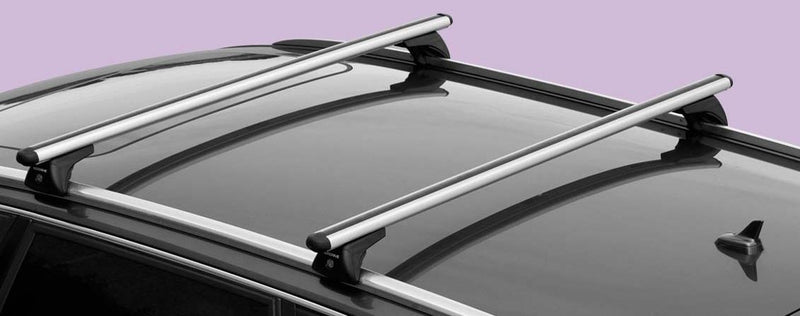 Nordrive Alumia silver aluminium aero  Roof Bars for Hyundai KONA 2017 Onwards (With Solid Integrated Roof Rails)