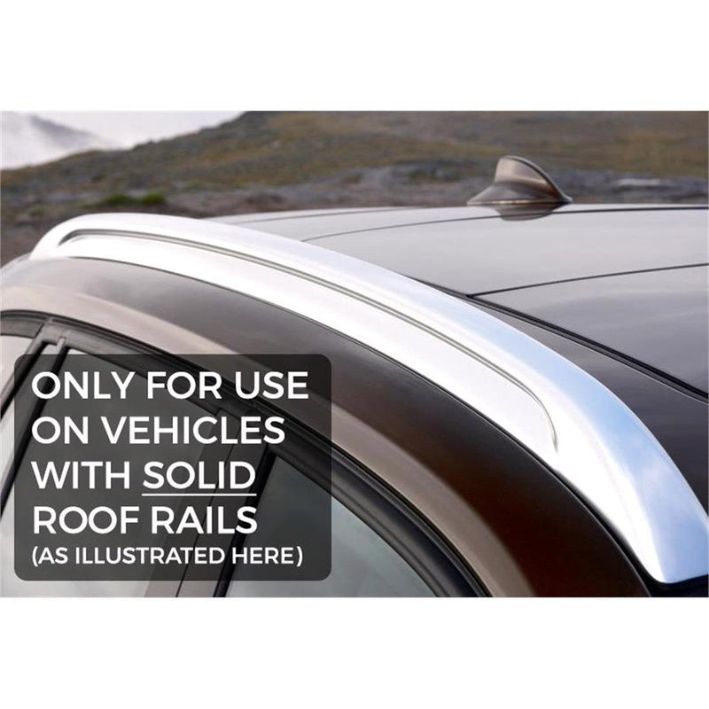 Nordrive Snap silver aluminium aero  Roof Bars for Jeep COMPASS 2016 Onwards, With Solid Rails