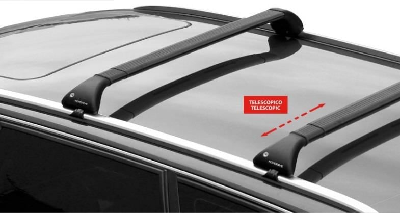 Nordrive Snap black steel aero Roof Bars for BMW 3 Series Touring (G21), 2019 Onwards, with Solid Roof Rails