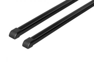 Nordrive Quadra black steel square Roof Bars for Opel INSIGNIA A Country Tourer 2008-2017, with Solid Roof Rails