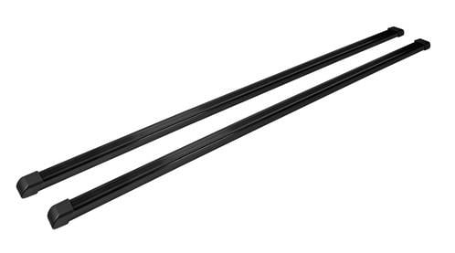 Nordrive Quadra black steel square Roof Bars for Volvo V60 II, 2018 Onwards, with Solid Roof Rails